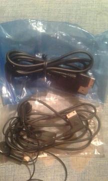 Audifonos Y Cable Usb Nuevos