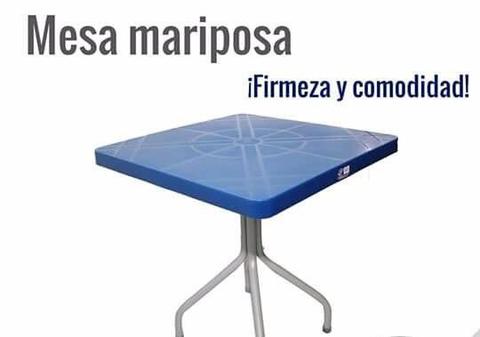 Mesa plastica Mariposa Ari Cafetin Azul
