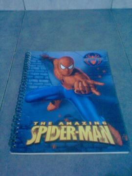 libreta para niños de spiderman