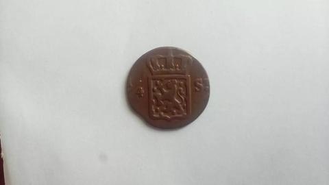 Moneda Del Año 1825 India Nederl