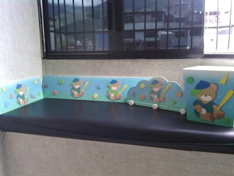 Decorativos en MDF para cuarto de niño de Oso Pelotero