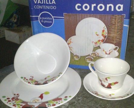Vajilla Corona de 16 piezas