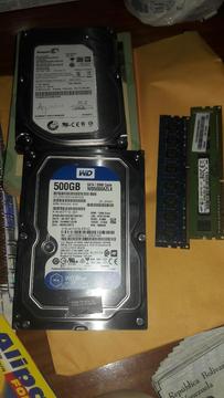 Disco Duro 500 Gb Y Memoria Ddr3 4gb