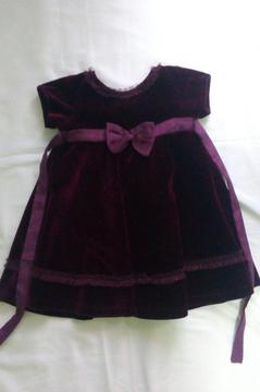 Vestido Morado de Terciopelo