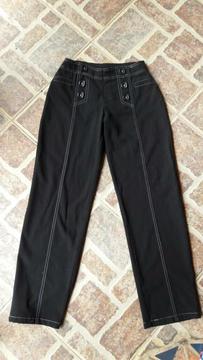Pantalon Negro Corte Alto Talla 12 Dama