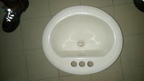 lavamanos de cerámica color, 51 cm x 45 cm x 19 cm, blanco usado