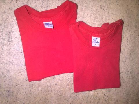 Franelas ovejita talla 2 color rojo