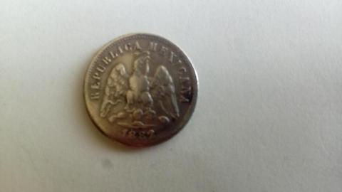 Moneda 10 centimos de Mexico año 1882 No Circulante