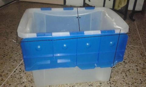 caja organizadora de plastico con tapa