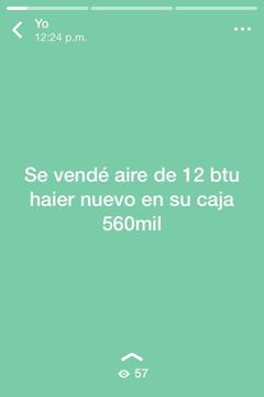 Se Vendé Aire Acondicionado De 12 Btu