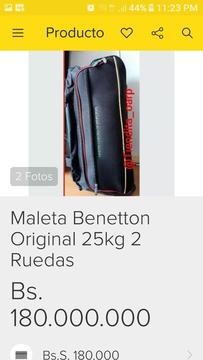 Maletas Benetton Original Nuevas