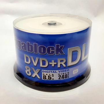 Dvd Doble Capa virgen 8,5 Gb Gigablock 50 Unds