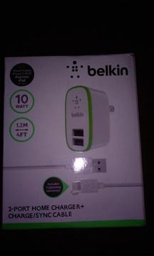 Cargador Belkin Micro Usb 2 Puertos Mas Cable