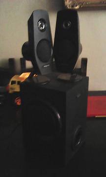 cornetas con bajo sin cables