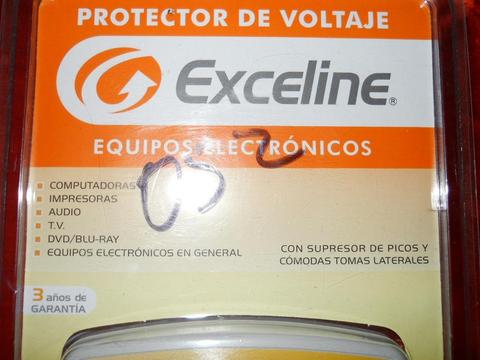 Protector Voltaje Exceline 120v, 3 Conexiones. New