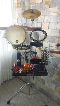 Set de Percusión de las afamadas Marcas Lp, Meinl, Cp, Gibraltar, Pdp Y Sabian