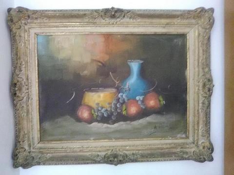 CUADRO ORIGINAL DE NATURALEZA MUERTA DE A R DE 70X 90 DE ANCHO