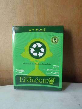 RESMA DE PAPEL TAMAÑO CARTA ECOLOGICO