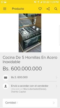 Cocina de 5 Hornillas