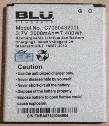 Bateria Blu Modelo C706043200l