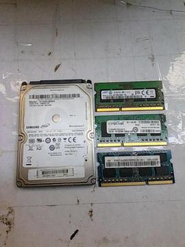 disco duro lapto 320gb memorias ran 2gb