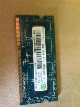 Memoria DDR3 2GB para lapto