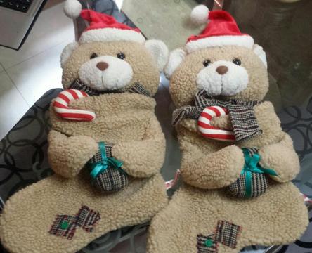 Botas O Calcetines de Navidad en Peluche