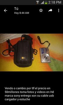 Vendo O Cambio Camara Sony Hd 14.5 Mpxel