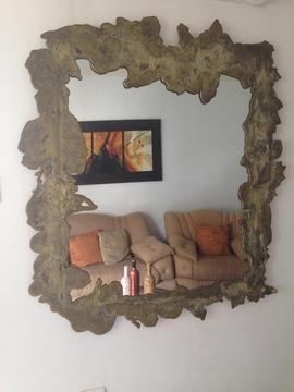 Espejo decorativo marco en Bronce y/o cobre