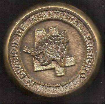 Escudo Bronce Antiguo Iv Div. Infanteria Ejercito Venezolano