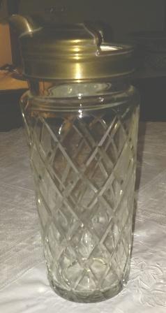 Jarrón en Cristal facetado y plata Usado