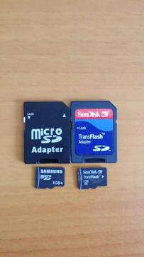 Micro Sd 1 Giga con Adaptador