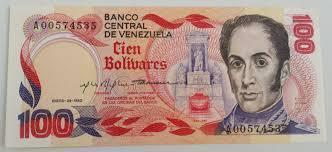 Billete Venezuela 100 Bolívares Enero 29 1980 A3 Unc A36015329