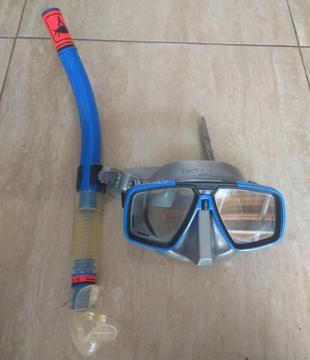 Combo Careta, Snorkel Y Chapaletas Technisub Acepto Btc