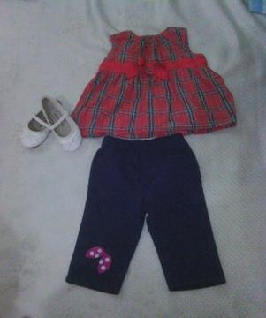 VENDO CONJUNTO CON ZAPATOS VESTIDO MANDA Y NANA O PORTA BEBE