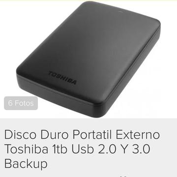 Disco Duro Portatil Toshiba Nuevo 1tb
