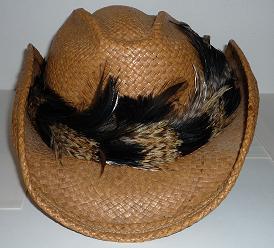 Sombrero de estilo occidental Shady Brady hecho de rafia a mano