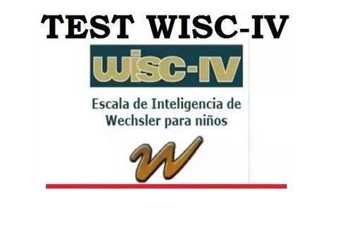 TEST WISC IV 4 COMPLETO