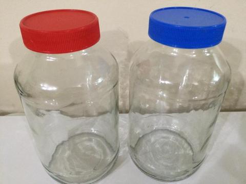 Frasco envases botellas de vidrio con tapa