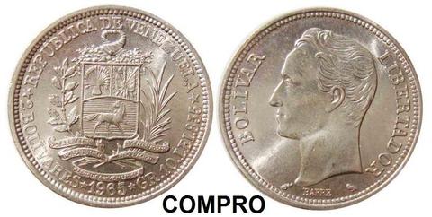 Monedas Bs. 5, 2 y 1 desde 1965 a 1988