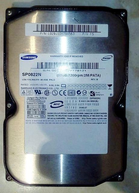 Disco duro Samsung 80Gb 7200Rpm/2m cache IDE