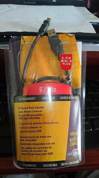 Cable Usb Conector Mini B Plug 5 Pin