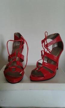 Tacones Rojos de Cuero 38 sin Usar