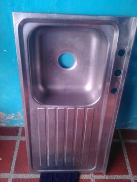 Fregadro de Acero Inoxidable 100x50cm Us